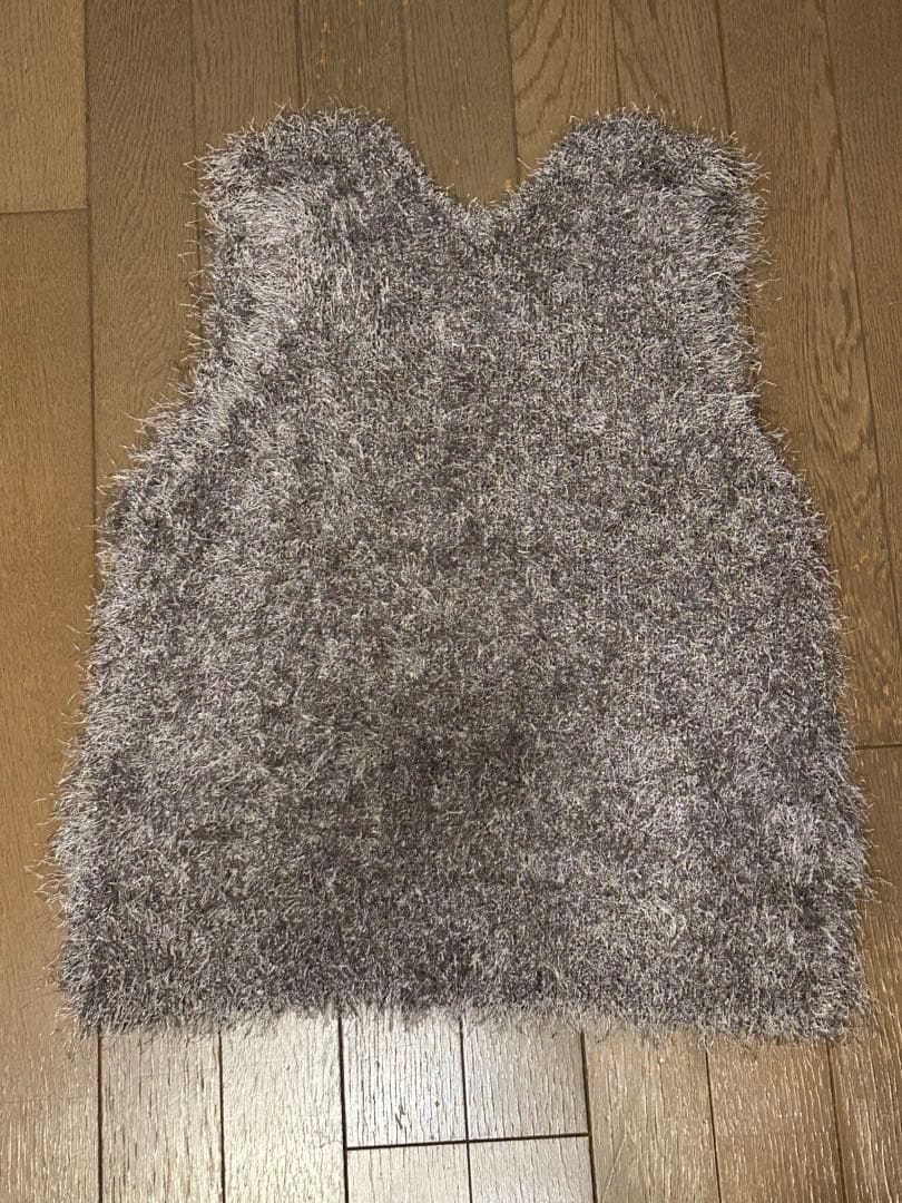 スピックアンドスパン　シャギーベスト　グレー　お値下げ中！