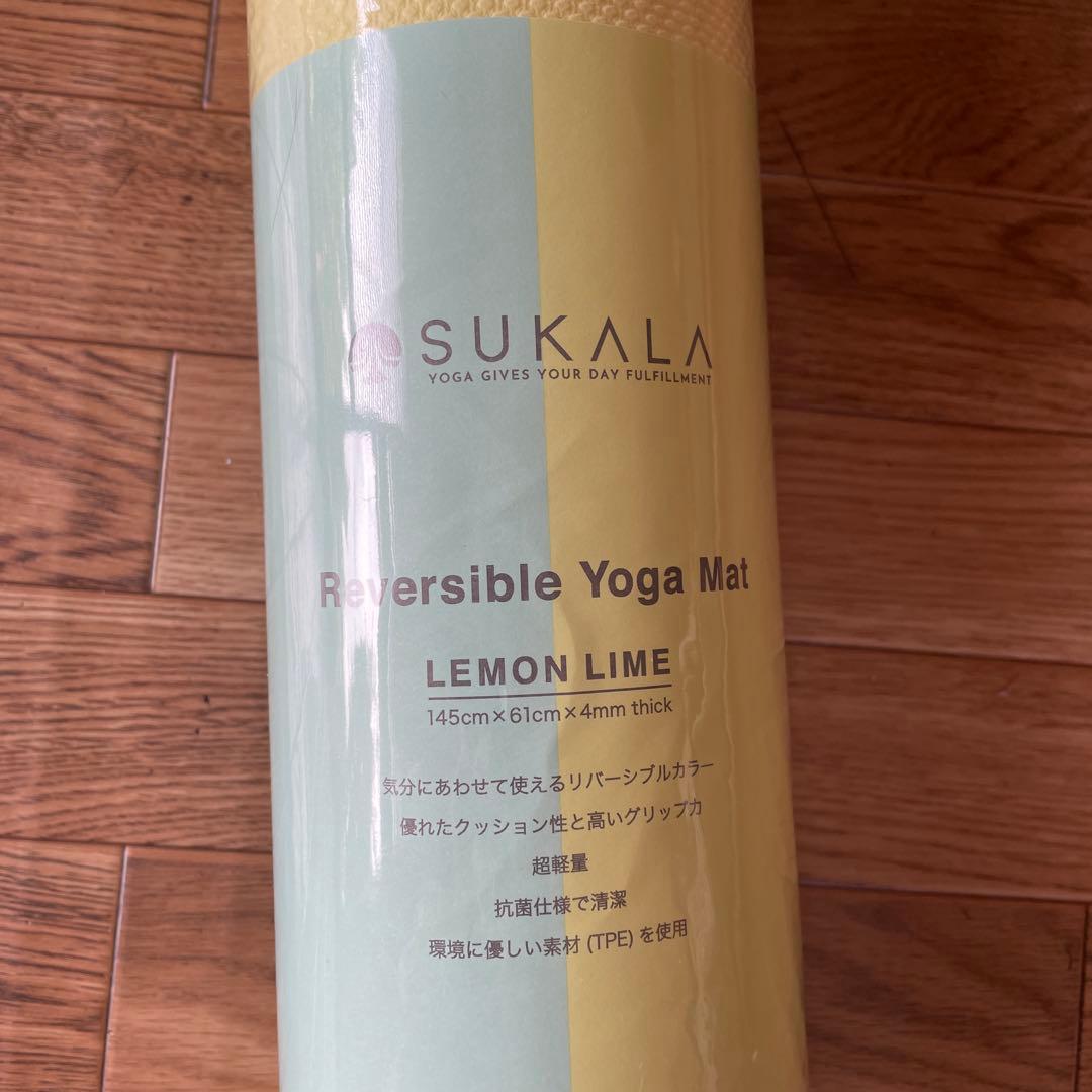 【SUKALA】 リバーシブルヨガマット レモンライム LAVA