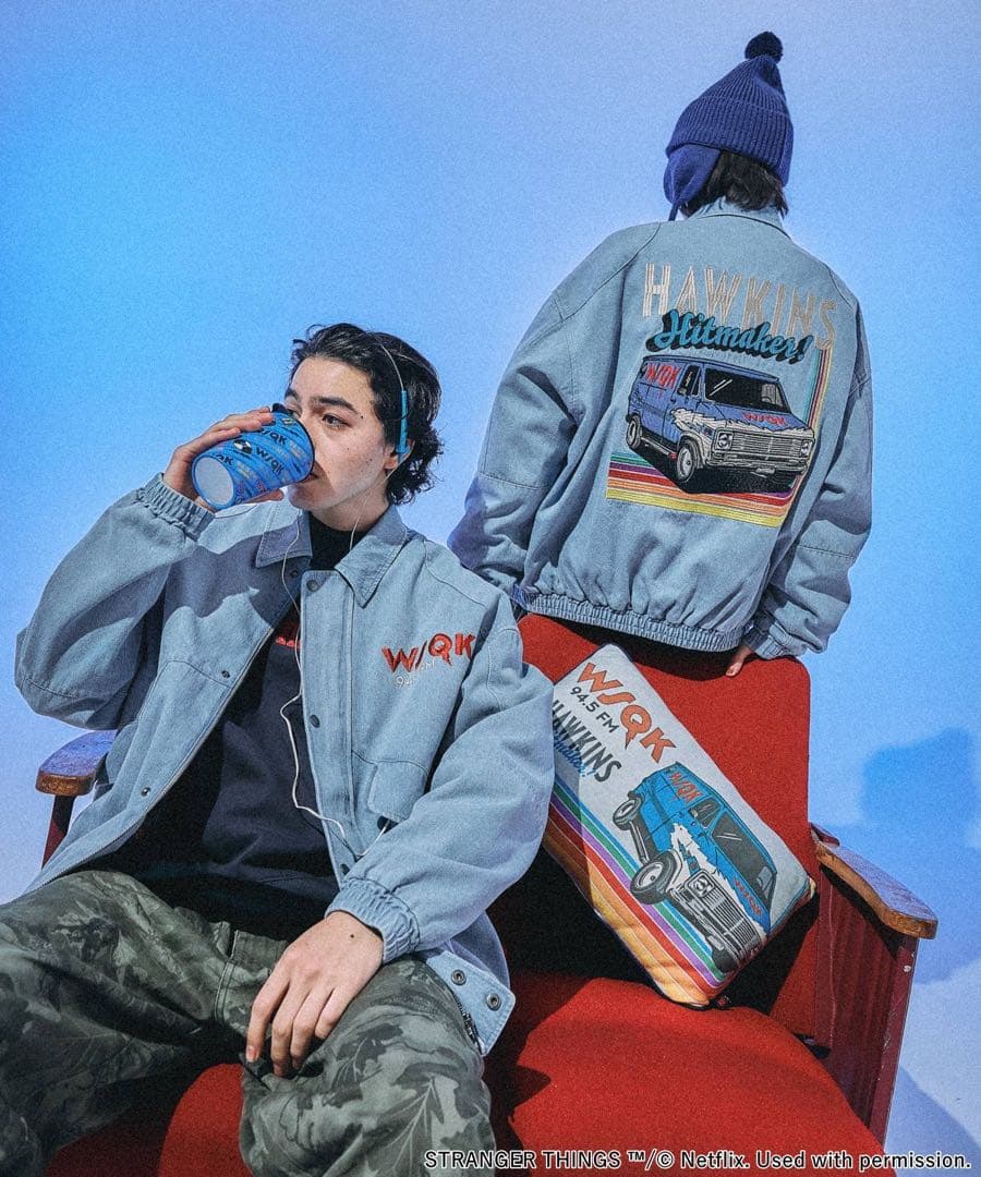 新品タグ付　STRANGER THINGS コラボ　デニムブルゾン M