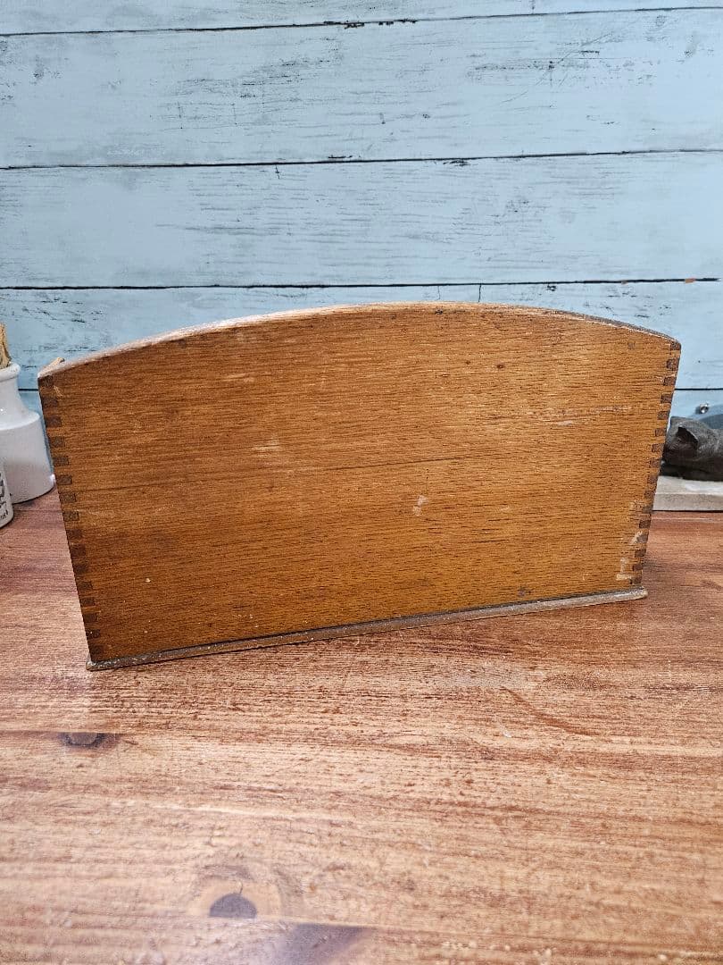 フランスヴィンテージ 木製のレターラック スタンド 手紙 書類立て 卓上 書斎