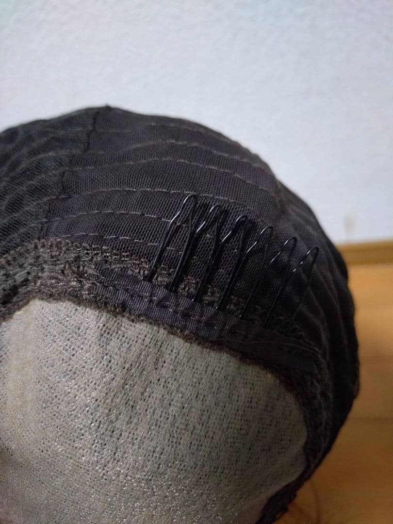 人毛100%　Sサイズ　ブラウン　フルウィッグ