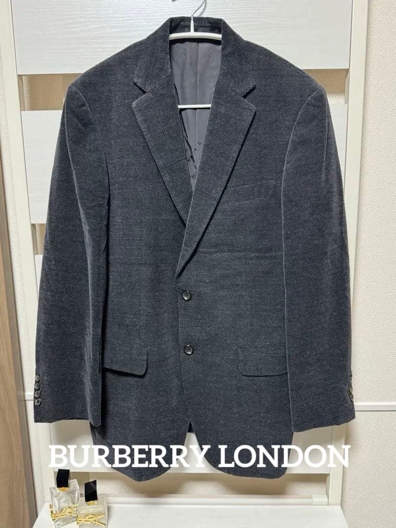 BURBERRY LONDON テーラードジャケット ベロア Lサイズ