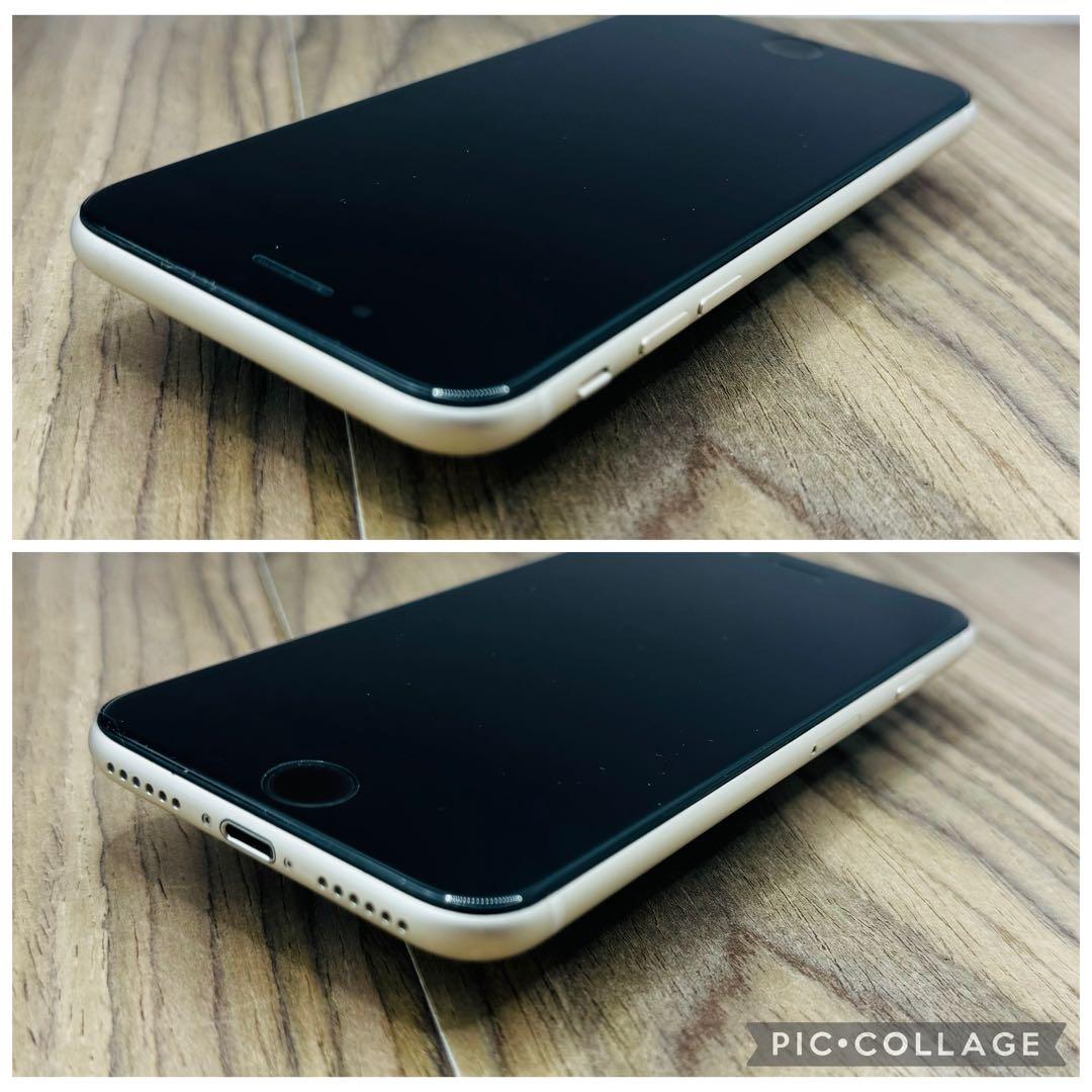 【極美品】iPhoneSE3 スターライト 128GB シムフリー 新品液晶電池