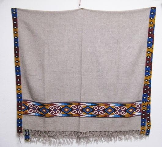 手織りマナリブランケット 大判 ショール ヤクウール100％民族 ハンドメイド