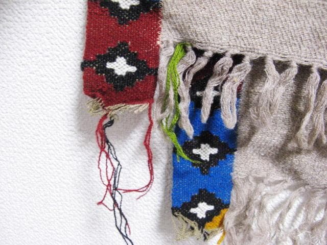 手織りマナリブランケット 大判 ショール ヤクウール100％民族 ハンドメイド