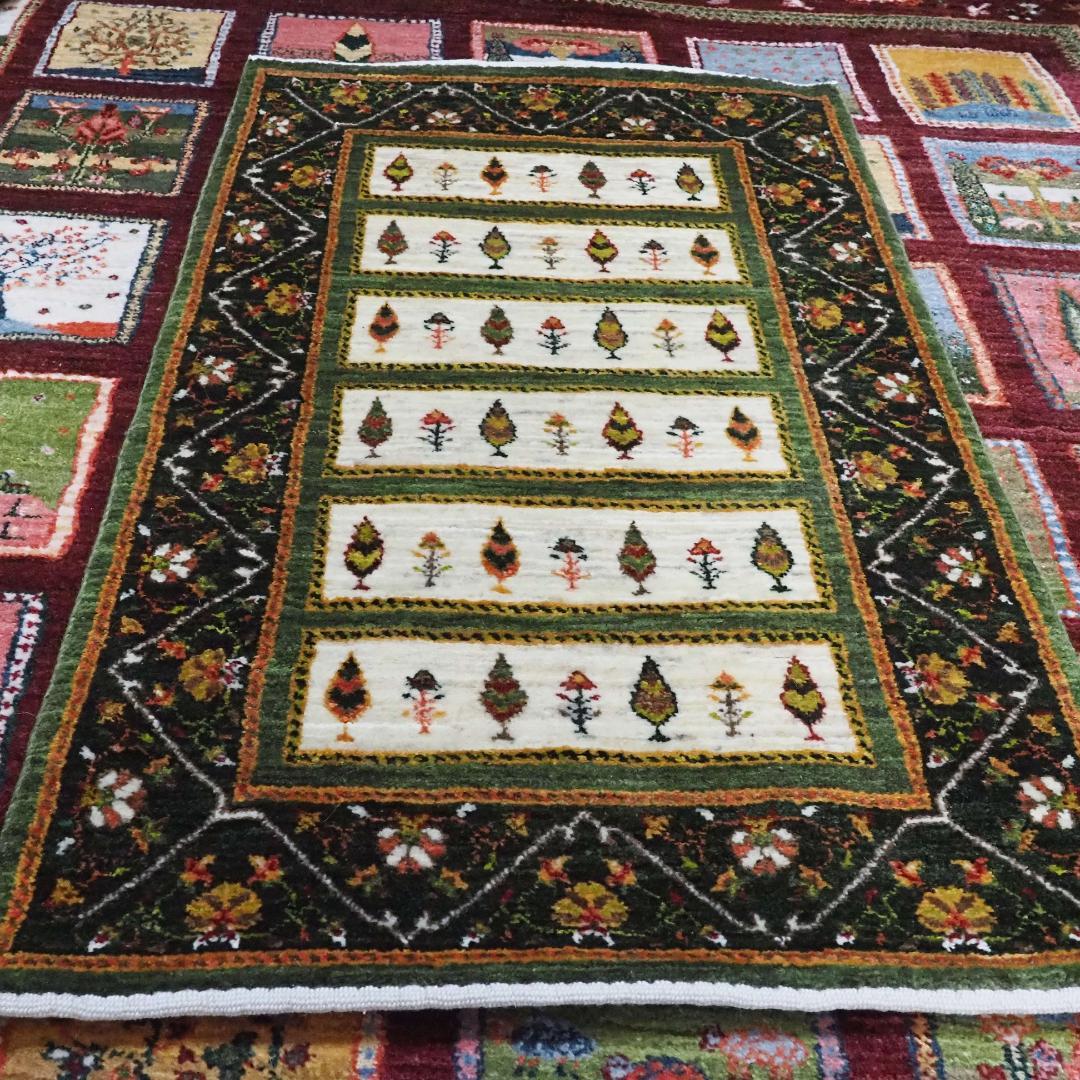 ゾランヴァリ　ギャッベ（ルリバフ）・玄関マットサイズ