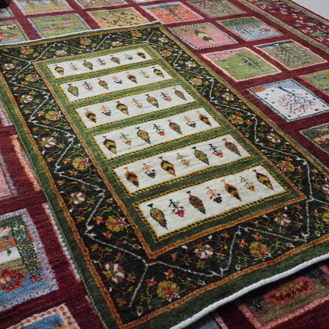 ゾランヴァリ　ギャッベ（ルリバフ）・玄関マットサイズ