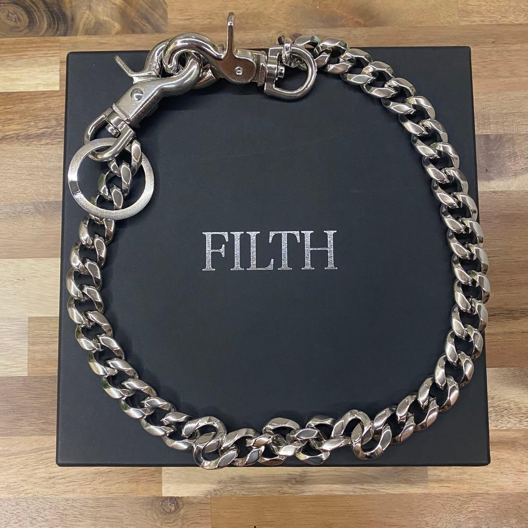 小物 FILTH SHINE WALLET CHAIN FILTH / SIL