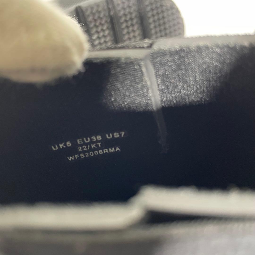 【美品】ハンター　レインブーツ　ショートブーツ　サイドゴアブーツ　黒　ロゴ