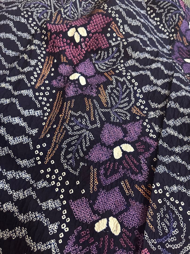 2点セットトールサイズ✨新品美品✨有松鳴海絞り浴衣　藍染に紫