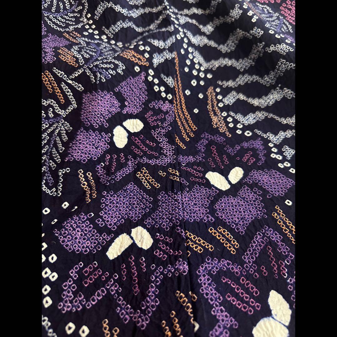 2点セットトールサイズ✨新品美品✨有松鳴海絞り浴衣　藍染に紫