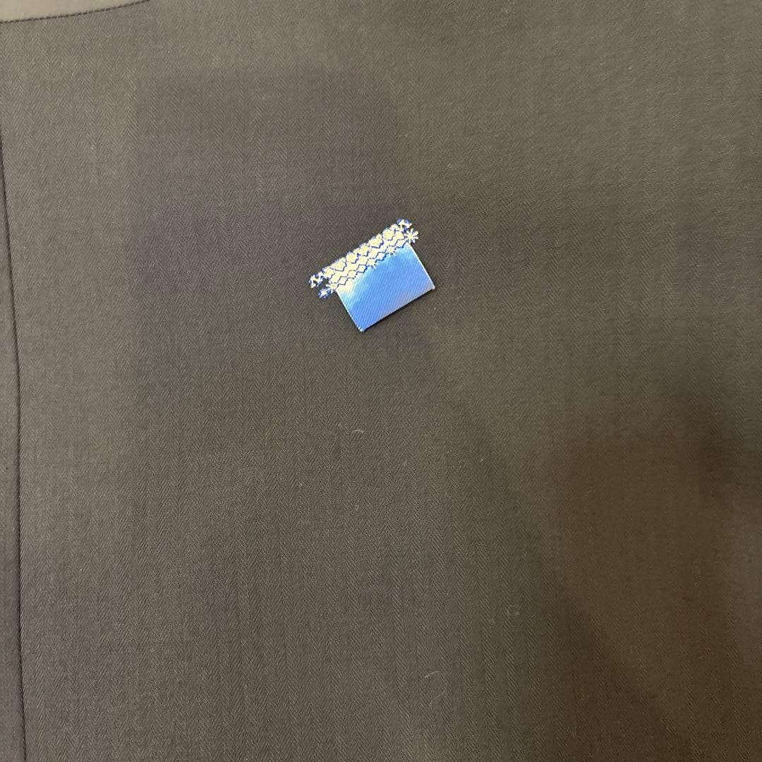 ADERERROR ネイビー ノーカラー ジャケット