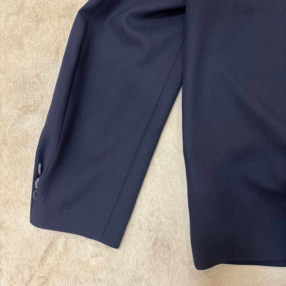 ADERERROR ネイビー ノーカラー ジャケット