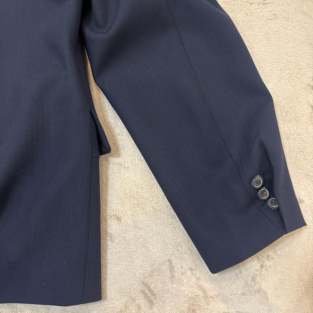 ADERERROR ネイビー ノーカラー ジャケット