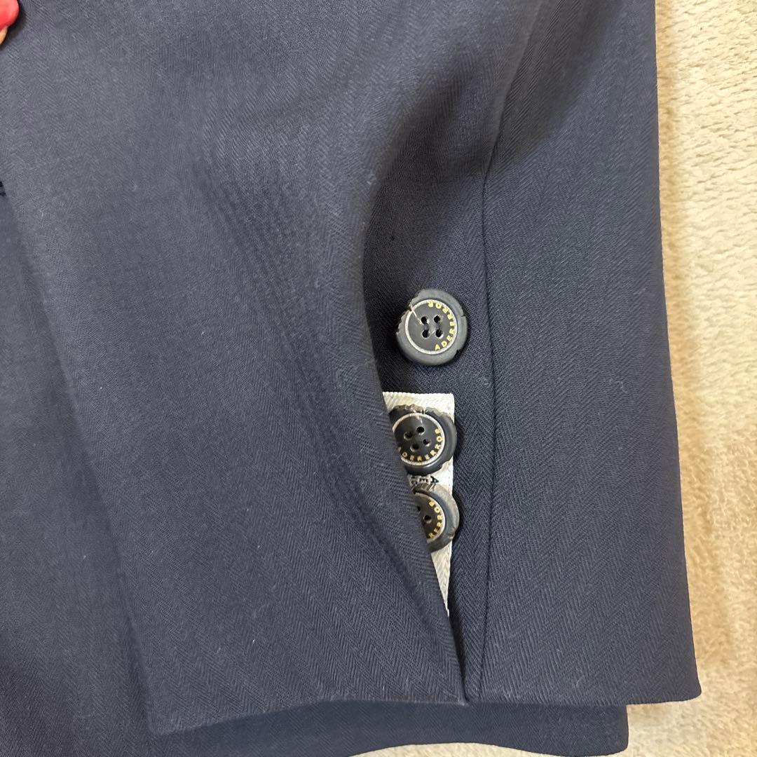 ADERERROR ネイビー ノーカラー ジャケット