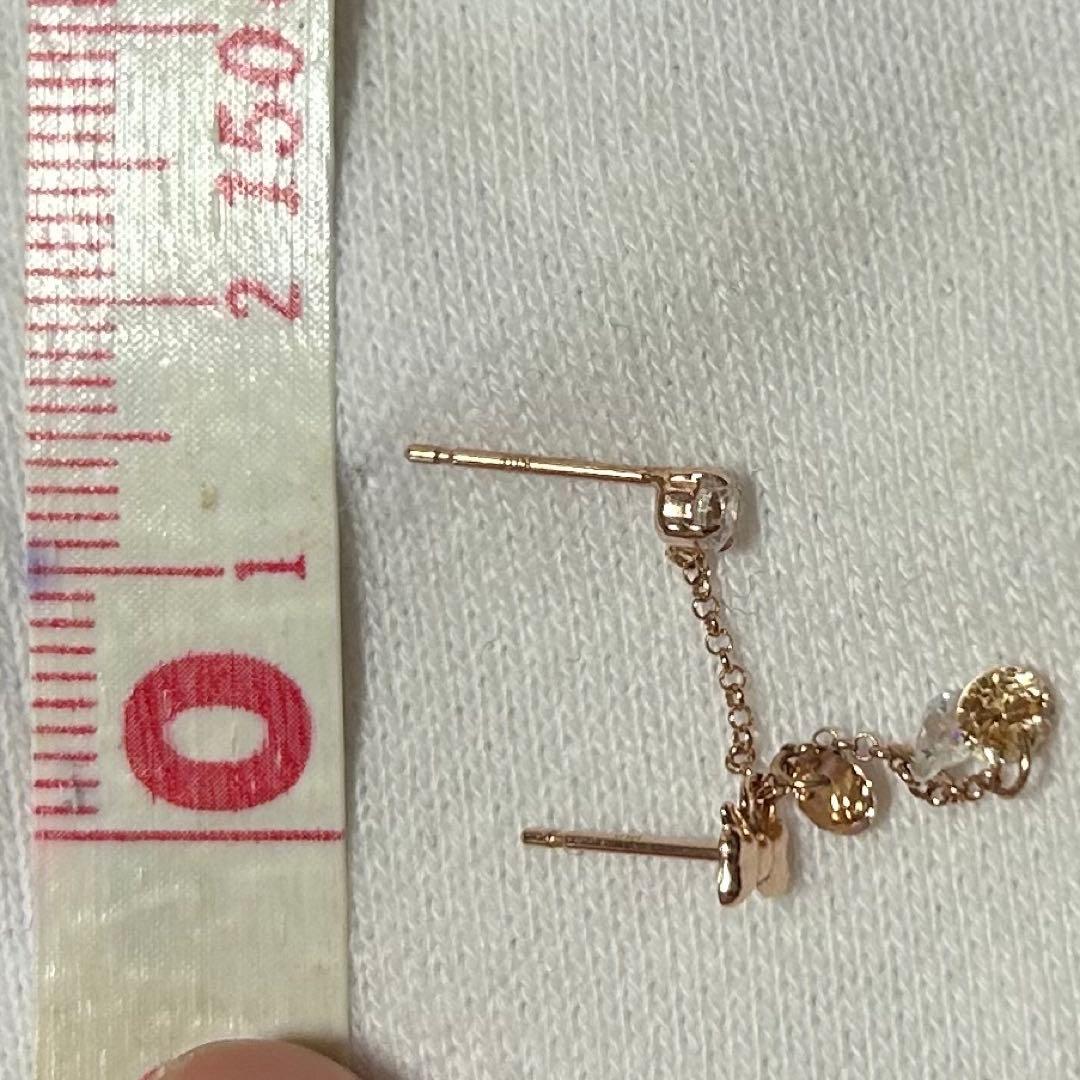 K18 2ホール片耳用　ピアス（キャッチなし）