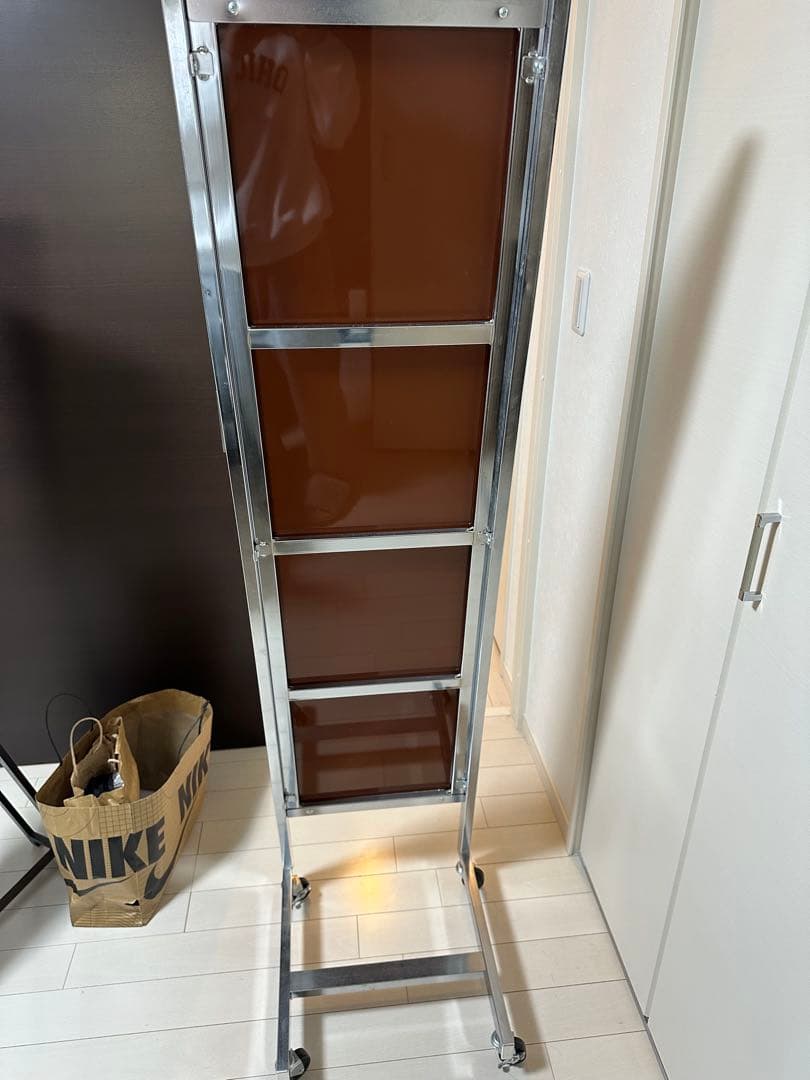 キャスター付きスタンドミラー 約160cm