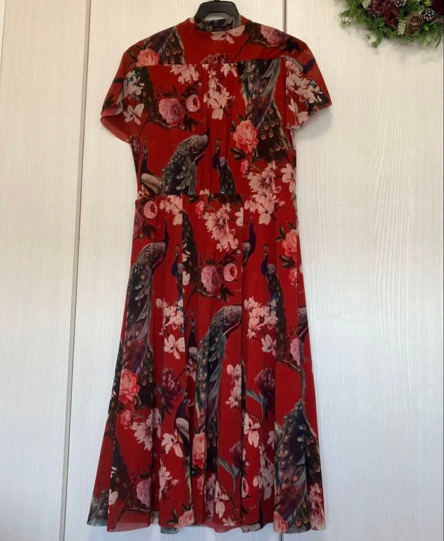 【VIVIENNE TAM】PEACOCK PRINT NET　ドレス