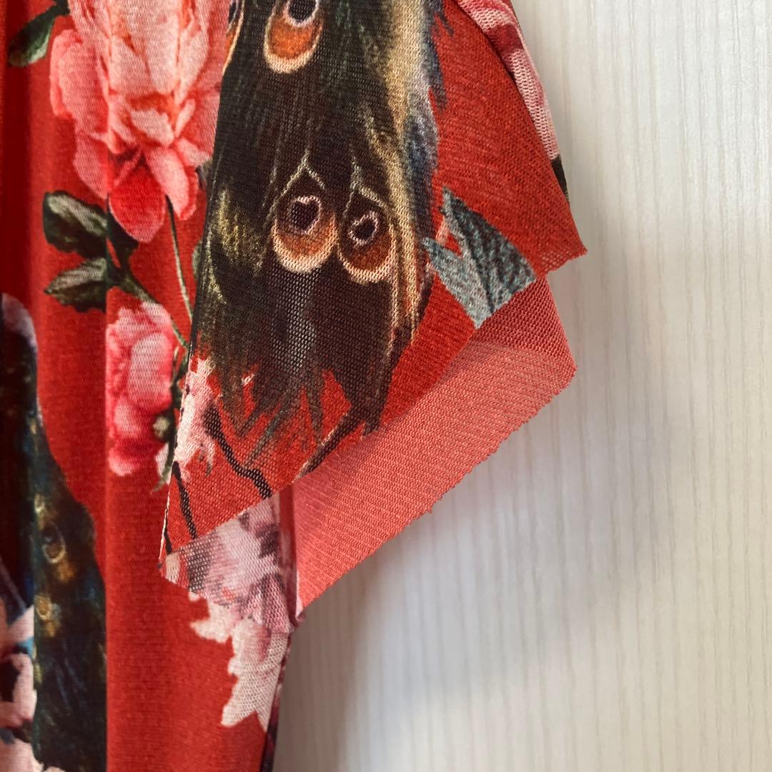 【VIVIENNE TAM】PEACOCK PRINT NET　ドレス