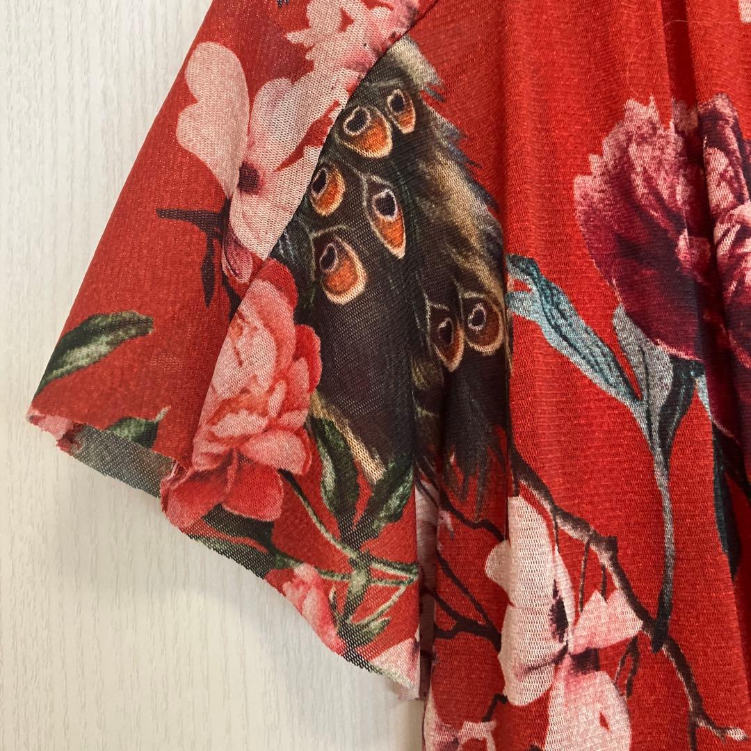 【VIVIENNE TAM】PEACOCK PRINT NET　ドレス