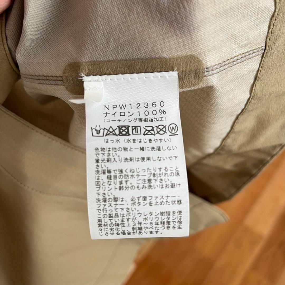 THE NORTH FACE フード付きロングレインコート ベージュ S