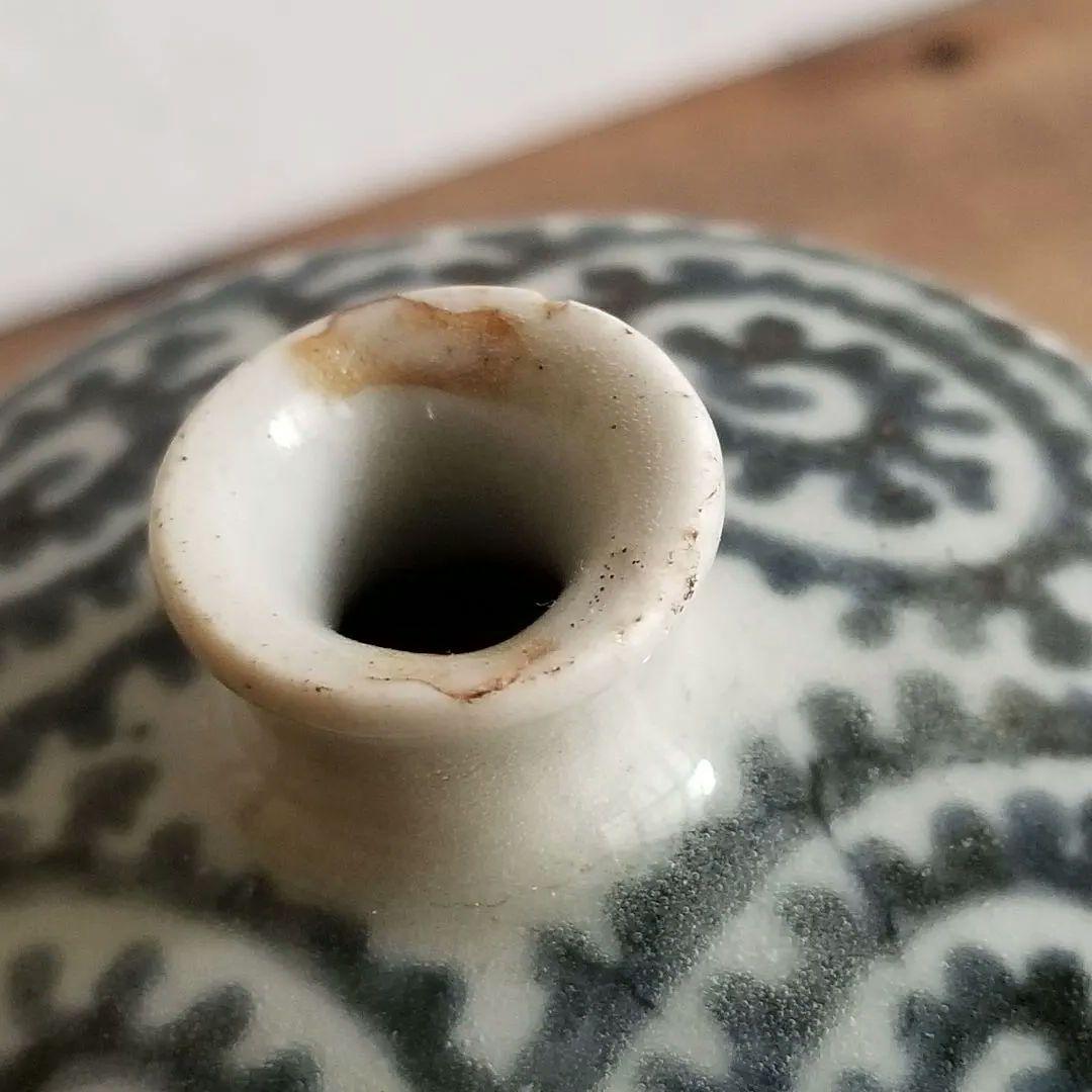 古伊万里 蝋燭徳利 ろうそく 徳利 江戸時代 くらわんか 蛸唐草 酒器