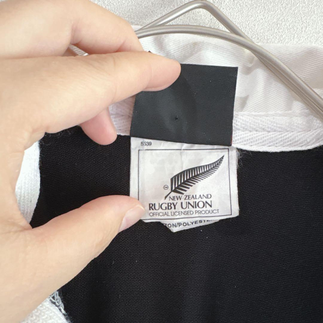 【希少】90s カンタベリー　ALL BLACKS ラガー シャツ S ブラック