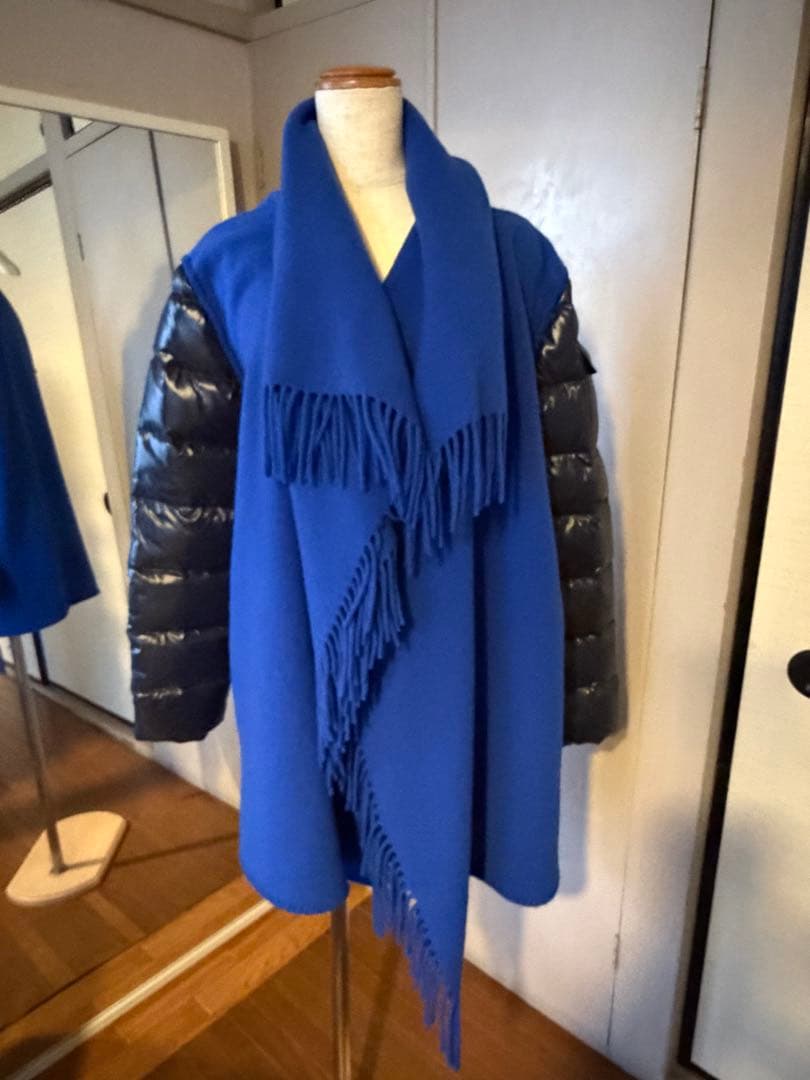 MONCLER ウールダウンコンビポンチョ・ケープコート