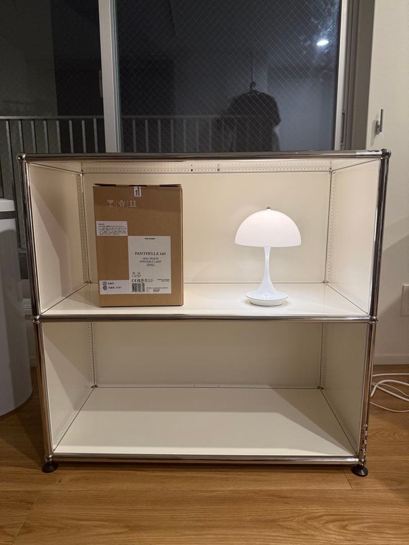 【美品】 USMハラー Haller 2段シェルフ ホワイト 即納