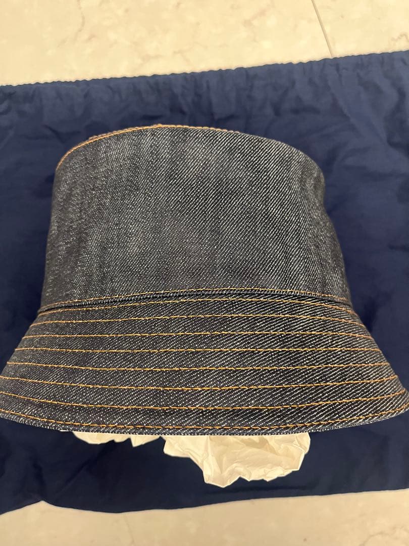 （新品）PRADA セルビッジデニム バケットハット XL プラダ