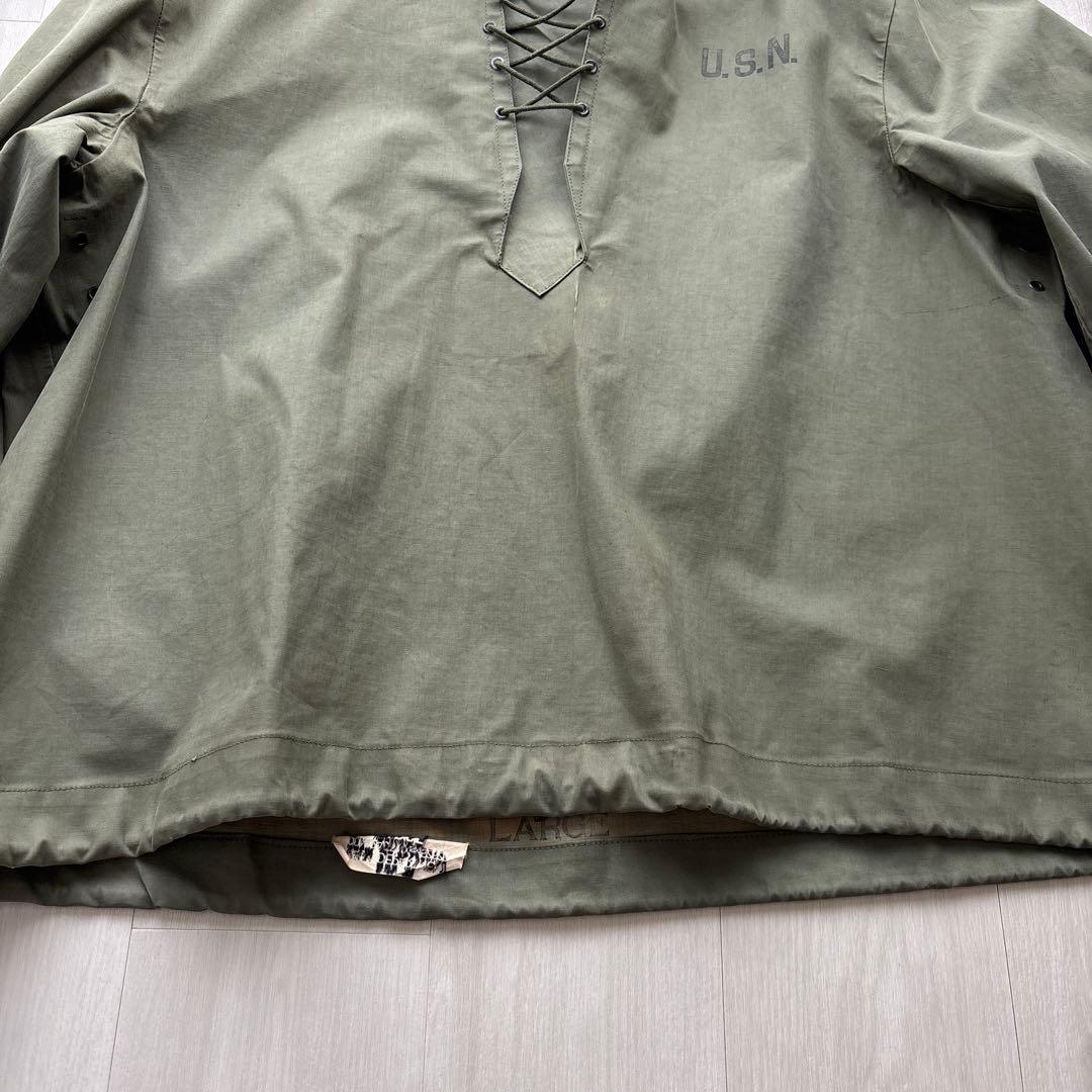 チ*ー様 40s USNAVY デッキレインパーカー レースアップ ビンテージ