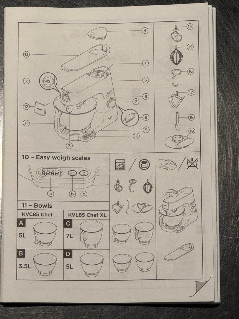 未使用ケンウッド スタンドミキサー Titanium Chef Baker XL
