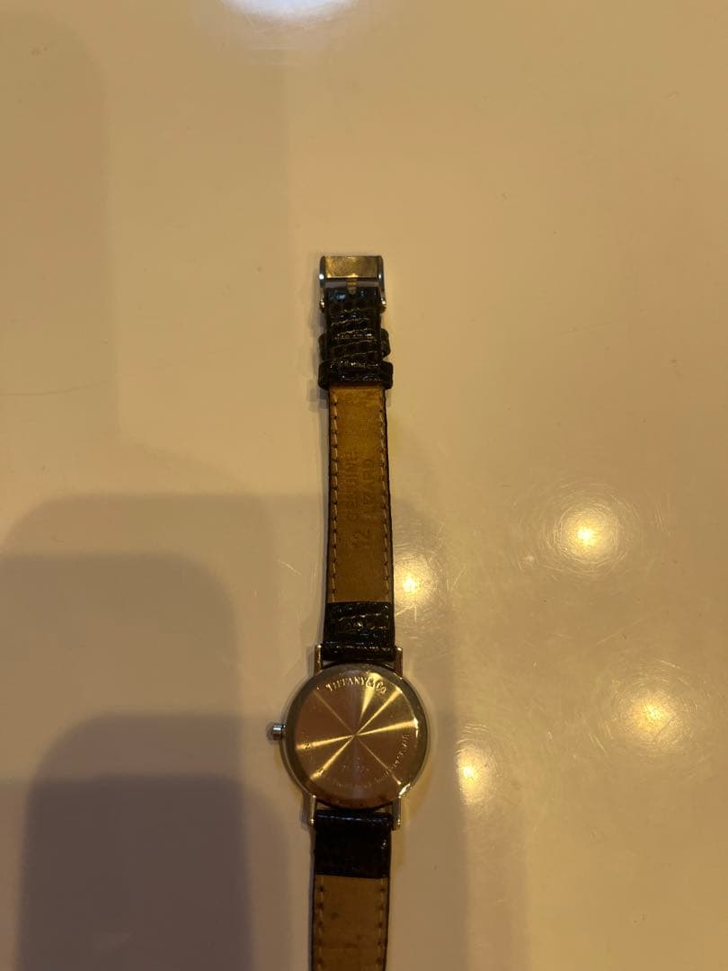 レディース 時計 ティファニー 紺レザー