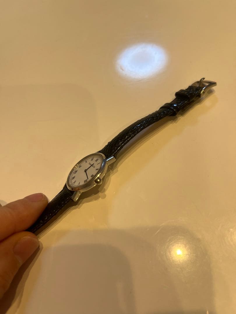 レディース 時計 ティファニー 紺レザー
