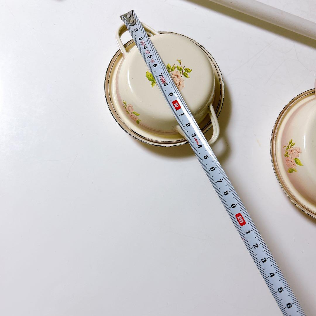 imane 琺瑯 ミニチュアキャセ3点セット / イマン マニー 薔薇雑貨