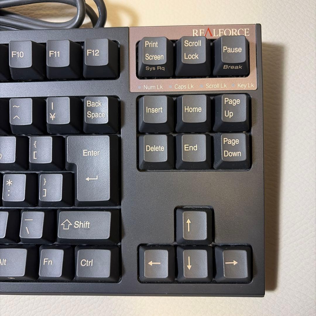 【美品】東プレ REALFORCE 静音 45g 日本語R2TLS-JP4-BK
