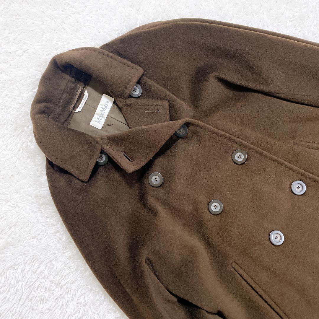 マックスマーラ アイコン ウールカシミヤ ロングコート ブラウン 42 白タグ