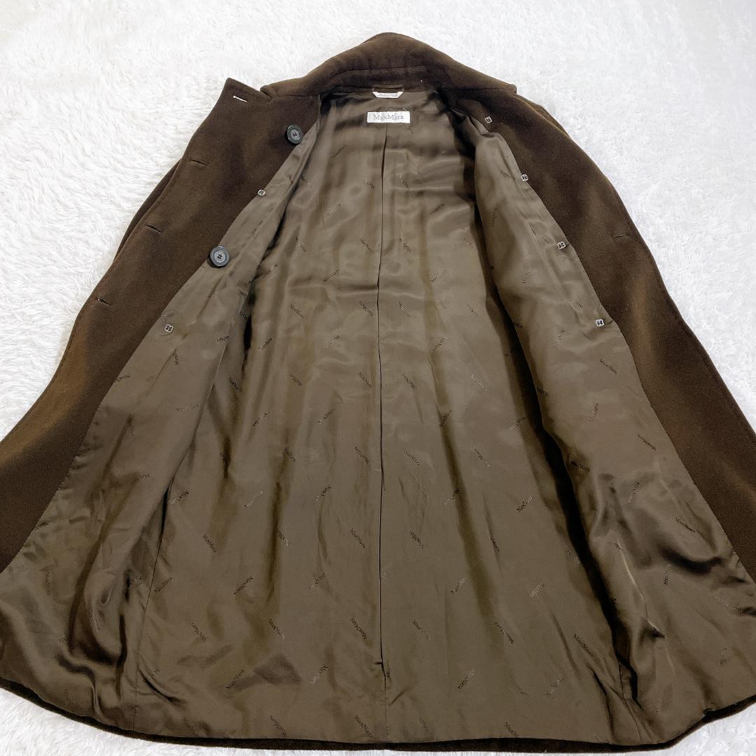 マックスマーラ アイコン ウールカシミヤ ロングコート ブラウン 42 白タグ