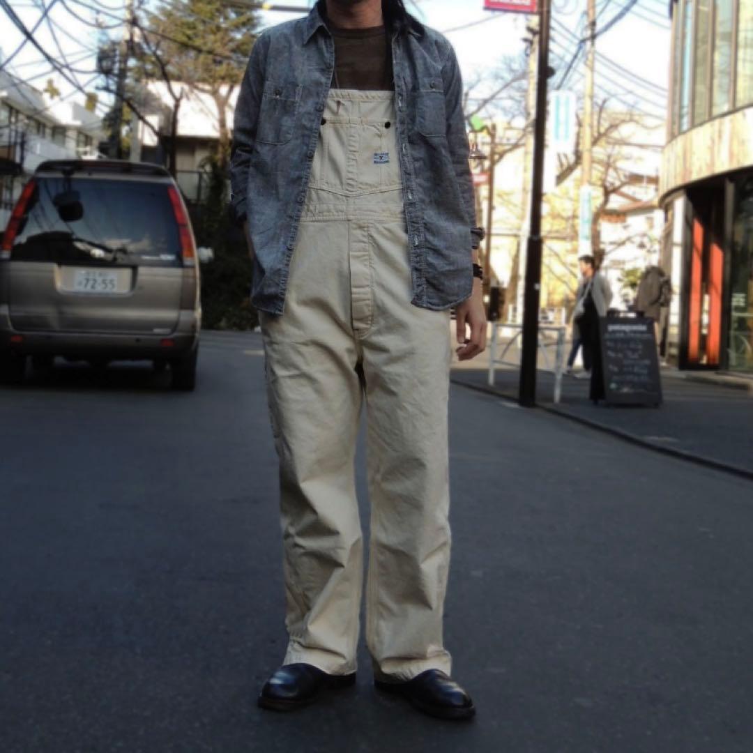 直営店限定品【激レア】FULLCOUNT ホワイトオーバーオール　フルカウント