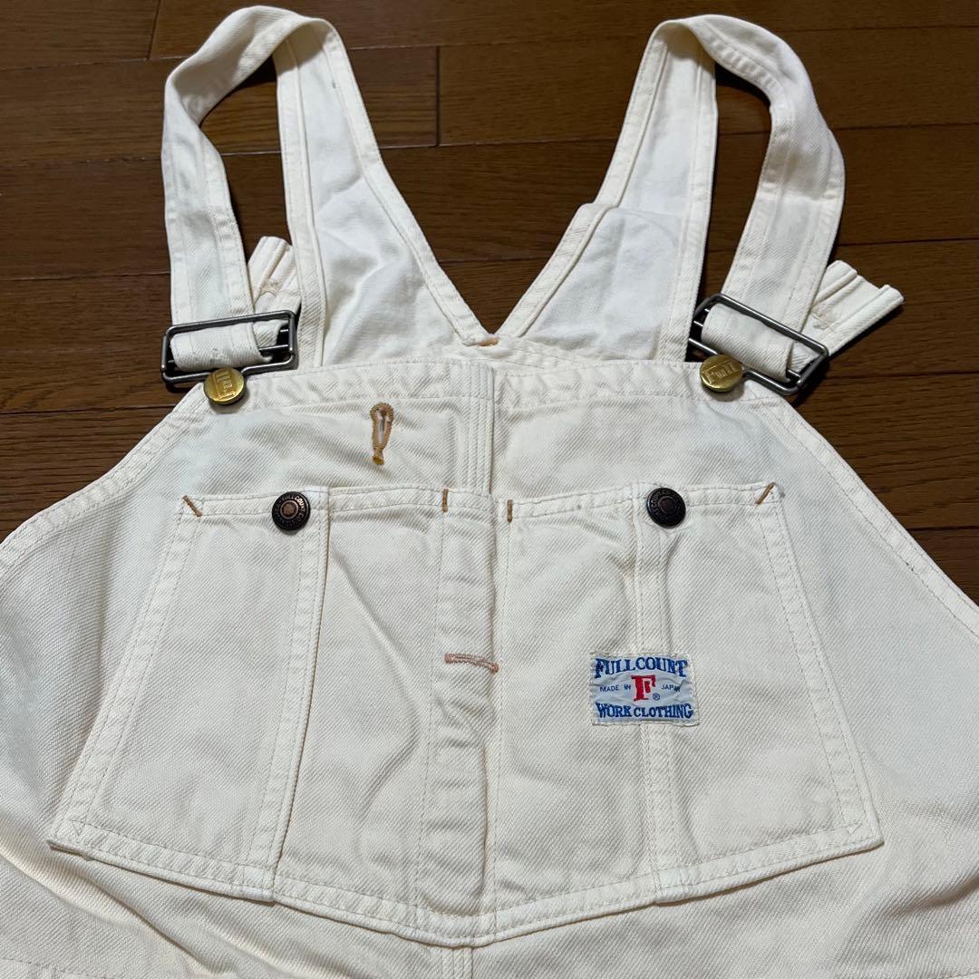 直営店限定品【激レア】FULLCOUNT ホワイトオーバーオール　フルカウント