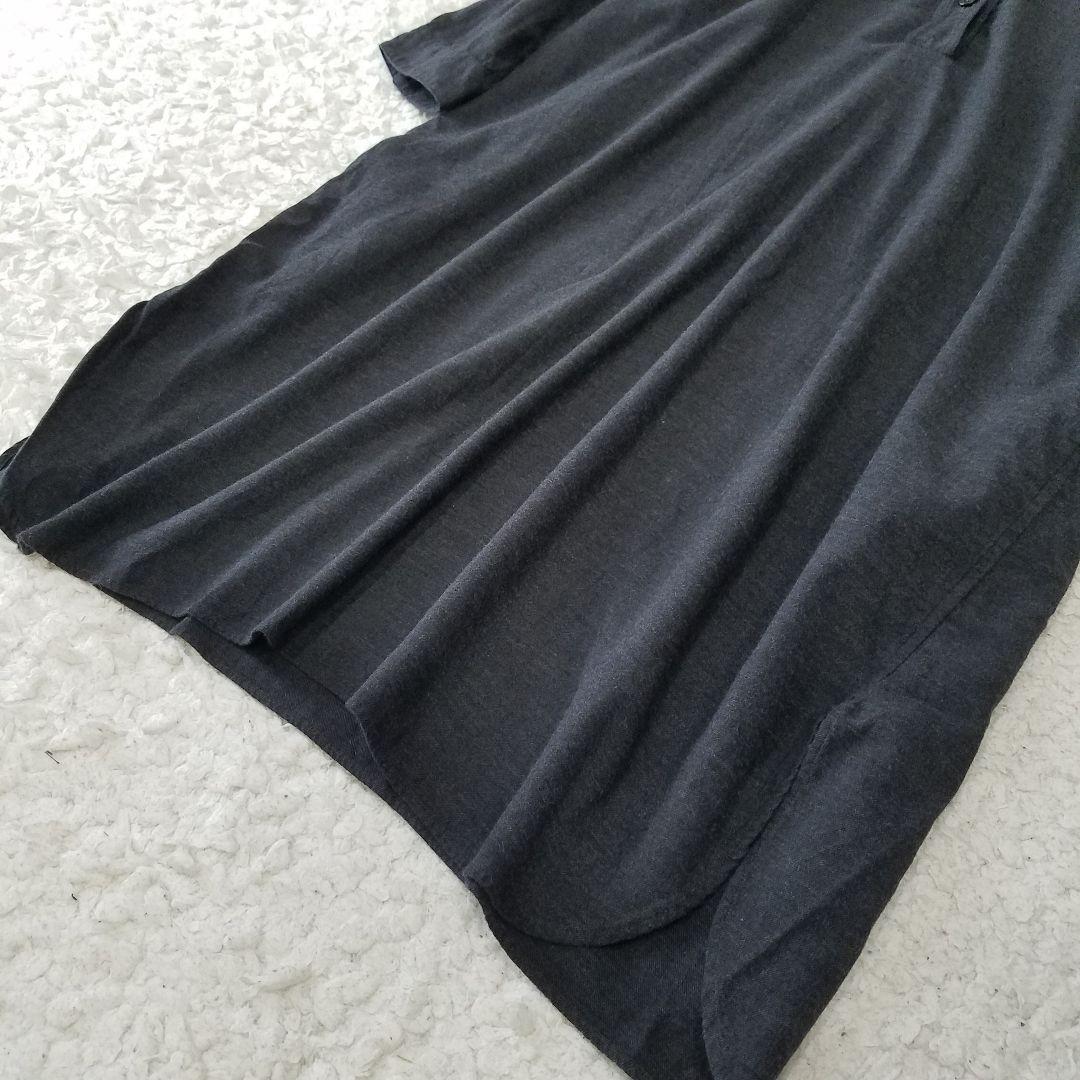 美品✨マーガレットハウエル バンドカラーシャツワンピース ハーフボタン ロング