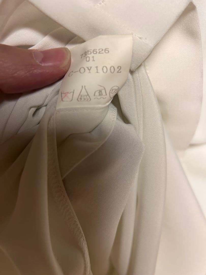 ピエール・バルマン　ダブルプレスト　テーラードジャケット　ホワイト　肩パッド入り