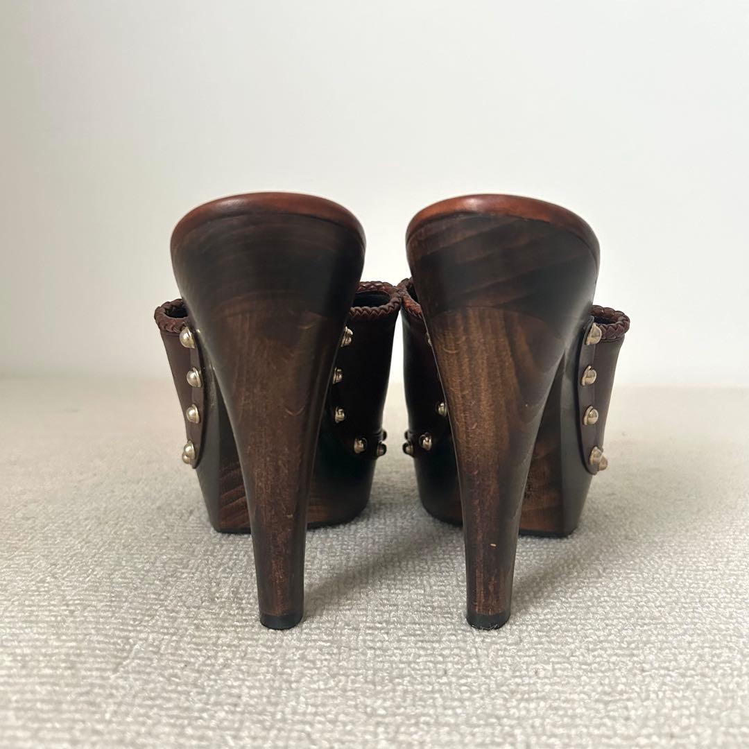 GUCCI グッチ サンダル ヒール レザー 25cm 38