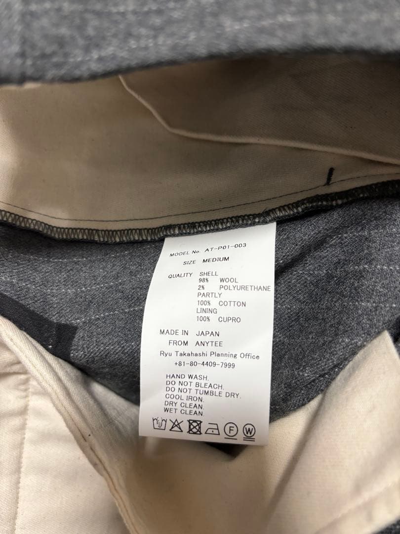 パンツ [anytee] Officer Pants_Flannel Stripe M