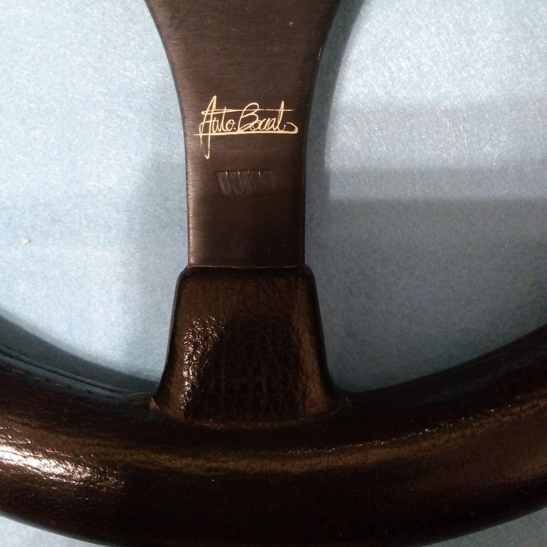 ビ*ト様 当時物❗旧車❗レザー ステアリング 3本スポーク