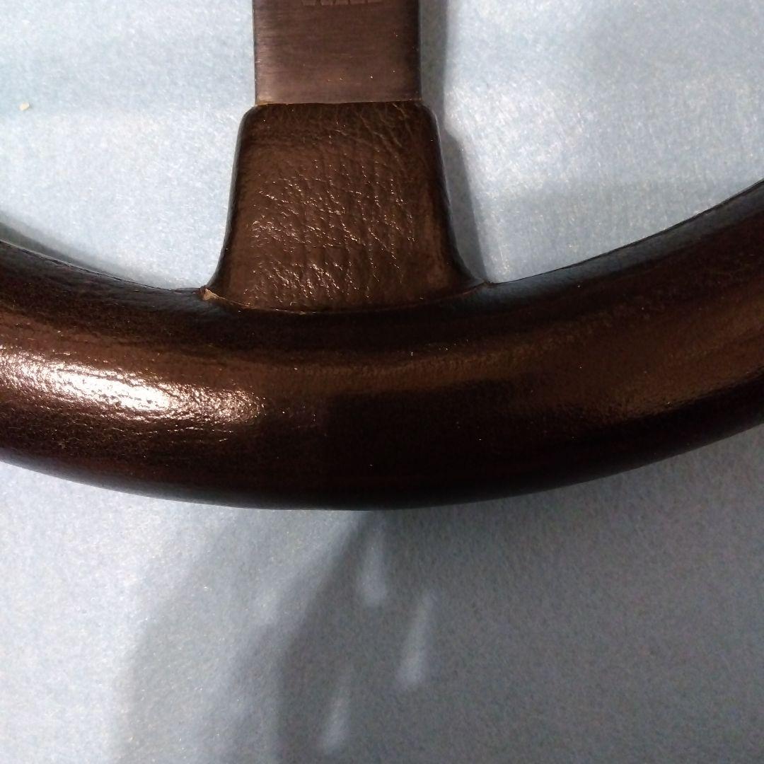 ビ*ト様 当時物❗旧車❗レザー ステアリング 3本スポーク