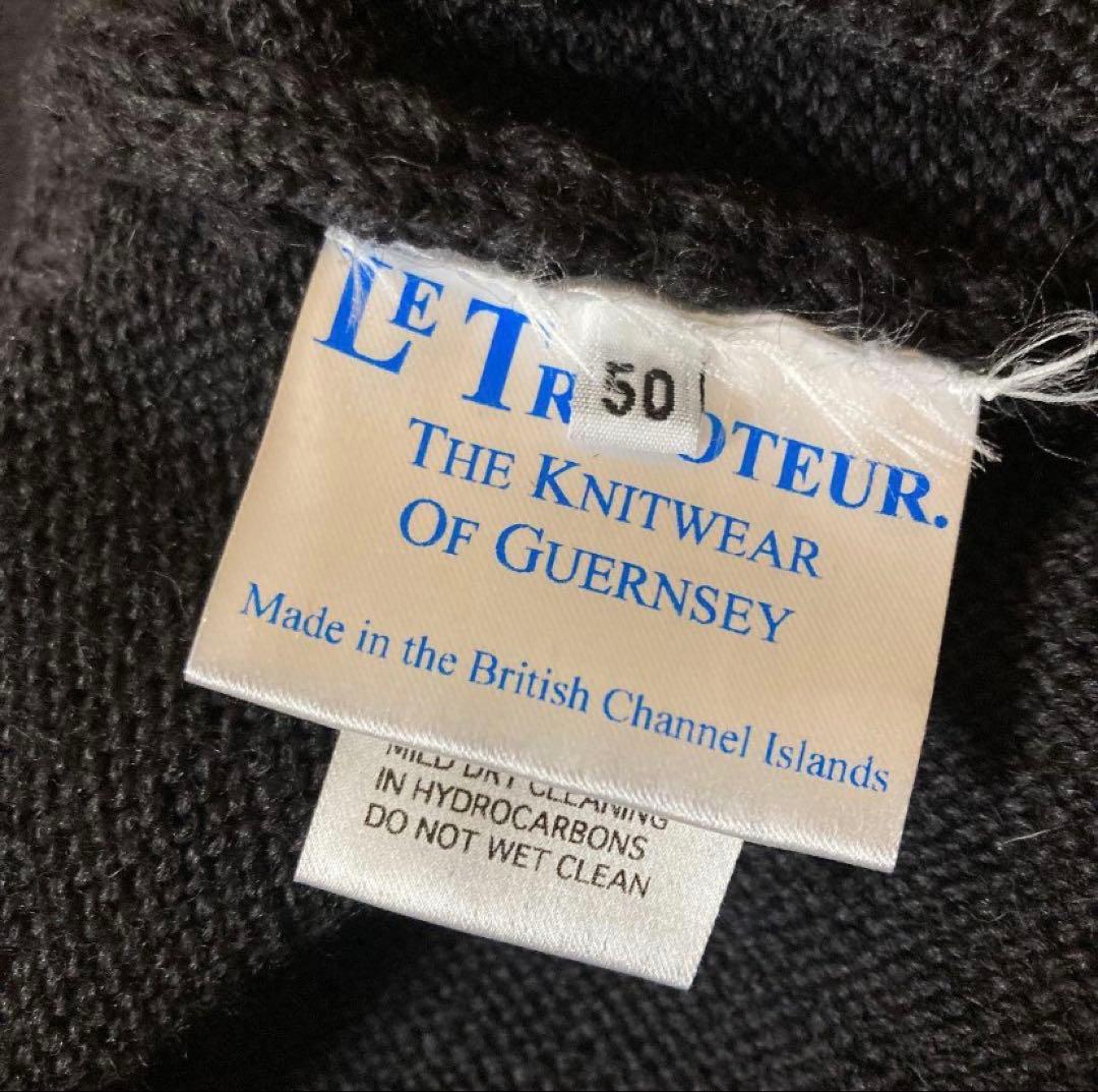 ル トリコチュール オーバーサイズ ガンジーセーター Bshop ブラック50