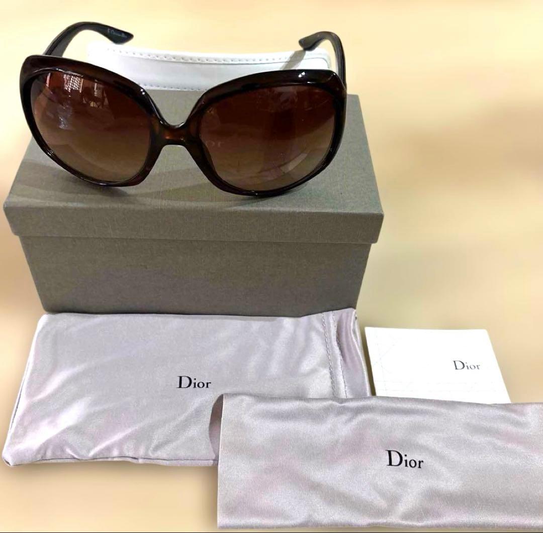 Dior ブラウン サングラス グロッシー　付属品付き