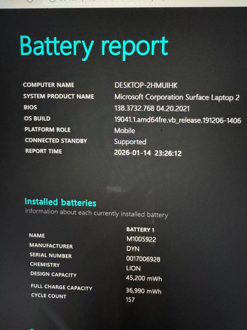 Windowsノート本体 Microsoft Surface Laptop2