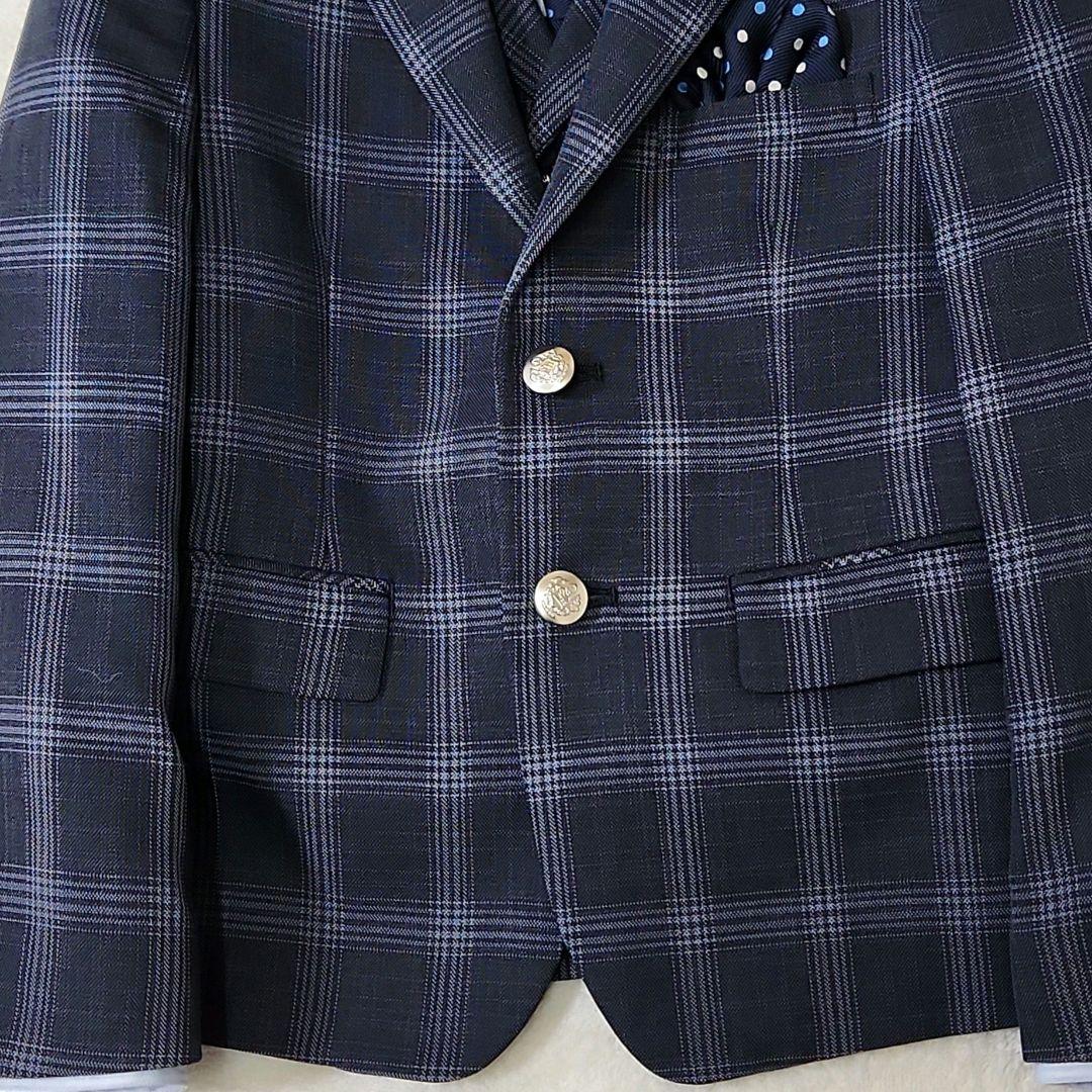 美品✨スリーピース フォーマルスーツ 7点セット 男の子 120 チェック 入学
